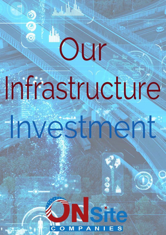 Our Infrastructure Investment writing with Onsite logo