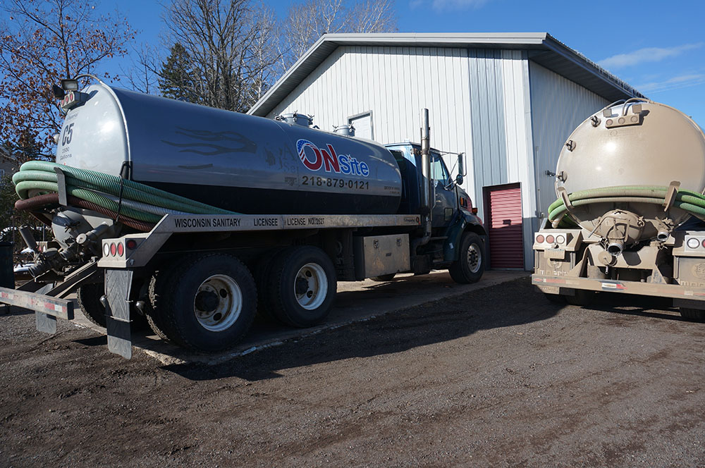 ONsite septic services truck in Wisconsin