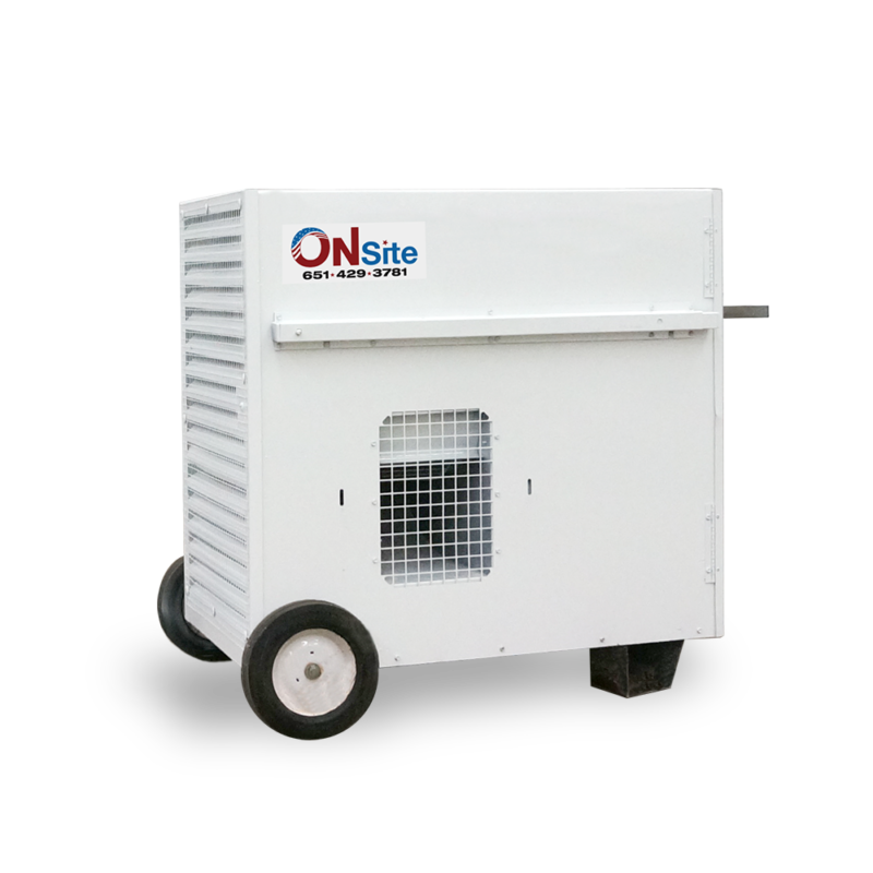 Premier 170 Direct Fired Enclose Flame Heater on wheels