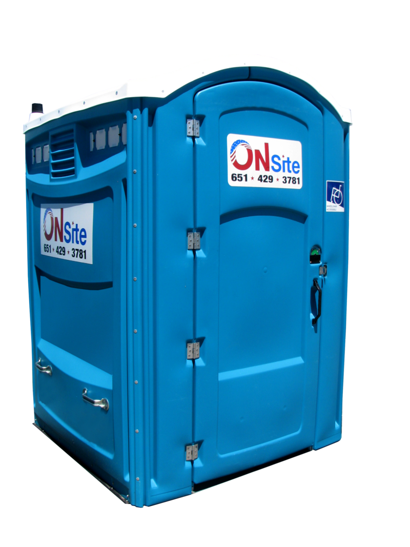 Blue ADA Onsite Portable Restroom