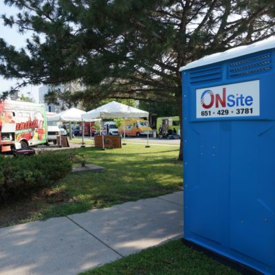 Portable Restroom by Food Truck